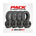 PACK LLANTAS 17 MATE 6X139.7  17X9 + 4 NEUMATICOS 265/65R17 FORTUNE FSR302 AT