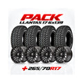 PACK LLANTAS 17 MATE 6X139.7 17X9 + 4 NEUMATICOS LT265/70R17 WINDFORCE AT2 115T